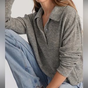 Almina concept lightweight wool polo sweater. SEE DETAILS.